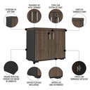 Ver imagem 3 de Balcão para Escritório 90cm 2 Portas Corp A06 Charuto/preto - Mpozenato