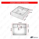 Ver imagem 3 de Cuba Cerâmica Lavabo Banheiro Em Louça Semi-encaixe Branca Tubrax