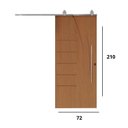 Ver imagem 3 de Porta Correr Pmf-134 Trilho Soft Aparente Puxador Tubo 80cm 72x210cm Rodam Abertura Esquerda