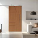 Ver imagem 1 de Porta Correr Pmf-134 Trilho Soft Aparente Puxador Tubo 80cm 72x210cm Rodam Abertura Esquerda