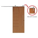 Ver imagem 4 de Porta Correr Pmf-134 Trilho Soft Aparente Puxador Tubo 80cm 72x210cm Rodam Abertura Esquerda