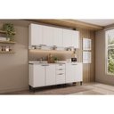 Ver imagem 1 de Kit de Cozinha Completa 4 Peças Alpha (2aéreos+2balcões) C4p175 Branco - Carraro