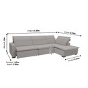 Ver imagem 2 de Sofá Istambul 3.80x2.10m Retrátil e Reclinável com Chaise - Avelã