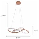 Ver imagem 3 de Lustre Pendente Vornado Cobre Led 3000k 36w P/ Sala Luxo