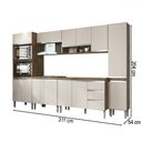 Ver imagem 4 de Armário de Cozinha Thalia 13 Portas 3 Gavetas Itauba/off White - Pnr Móveis