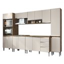 Ver imagem 2 de Armário de Cozinha Thalia 13 Portas 3 Gavetas Itauba/off White - Pnr Móveis