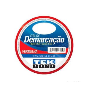 Fita De Demarcação Vermelha 48mm x 15m - Tekbond