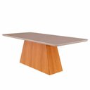 Ver imagem 2 de Conjunto Sala de Jantar Mesa Helena 210x100 cm e 8 Cadeiras Paola Cimol Nature/offwhite/nude