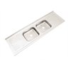 Pia para Cozinha em Inox com Cuba Dupla 180x52cm Fabrinox - 1