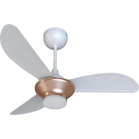 Ventilador de Teto Ventisol Mistral 3 Pás Branco/bronze Bivolt