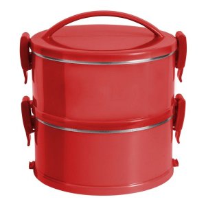 Marmita Termoprática Vermelha Conjunto 2 Unidades