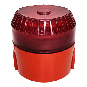 Sirene Eletrônica Visual Multisom Tensão Ac 110v 220v Vermelha Btk-srz3484-ac