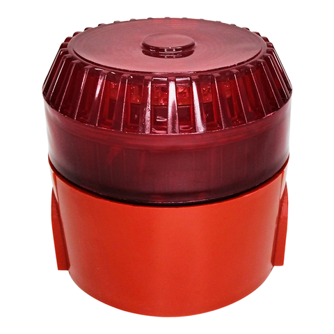 Sirene Eletrônica Visual Multisom Tensão Ac 110v 220v Vermelha Btk-srz3484-ac