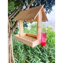 Ver imagem 2 de Casa Comedouro Pássaros e Bebedouros de Vidro Beija Flor