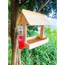 Ver imagem 1 de Casa Comedouro Pássaros e Bebedouros de Vidro Beija Flor