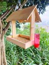 Ver imagem 2 de Casa Comedouro Pássaros e Bebedouros de Vidro Beija Flor