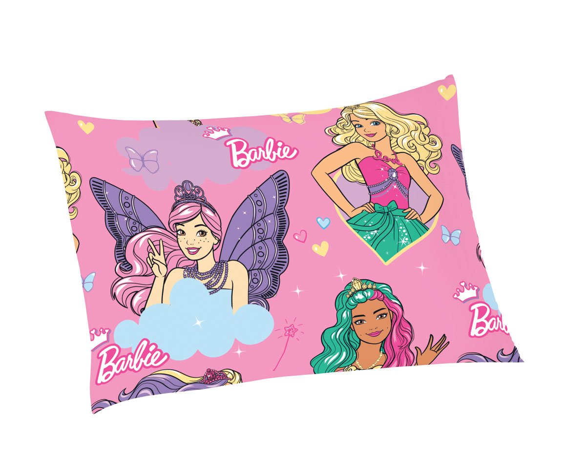 Jogo de Cama Lençol Solteiro Infantil Menina Barbie Reinos Mágicos 3 Peças  Lepper - ENXOVAIS PADRÃO