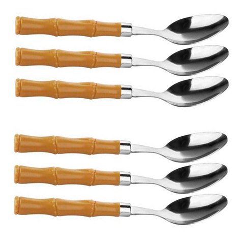 Colher Sobremesa Bambu 6 Peças