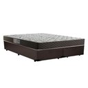 Ver imagem 1 de Cama Box Casal Marrom Suede + Colchão Espuma D33 138x188x10