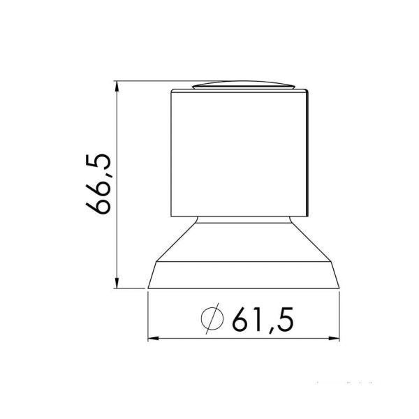 Acabamento para registro 1/2" 3/4" e 1" C40 cromado Esteves - 1