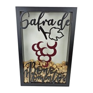 Quadro Porta Rolhas - Safra de Bons Momentos - 150 Rolhas