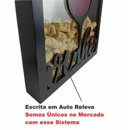 Quadro Porta Rolhas - Amor Por Vinho - 250 Rolhas - 3