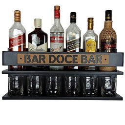 Barzinho de Parede - Tema: Bar Doce Bar - cor Preto Fosco - 1