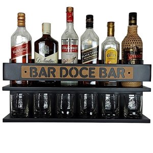 Barzinho de Parede - Tema: Bar Doce Bar - cor Preto Fosco