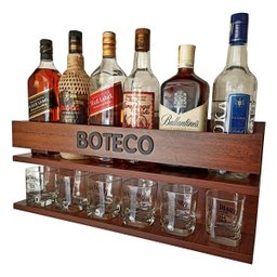 Barzinho de Parede - Tema Boteco - cor Nova Imbuia - 5