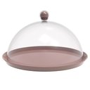 Ver imagem 1 de Porta Bolo Torta 25cm Bubble com Cúpula Amêndoa Crippa Boleira Doces Petiscos