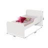 Mini Cama Branca Infantil com Proteçao Lateral 100% Mdf - 3