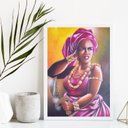 Ver imagem 2 de Quadro Umbanda Orixá Obá 24x18cm:madeira Preta