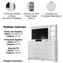 Ver imagem 4 de Cômoda com Painel para Tv 43" 4 Gavetas 2 Portas Ilha Bela Ilha Bela Freijó/titanium