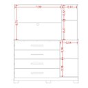 Ver imagem 5 de Cômoda com Painel para Tv 43" 4 Gavetas 2 Portas Ilha Bela Ilha Bela Freijó/titanium