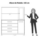 Ver mais imagens de Cômoda com Painel para Tv 43" 4 Gavetas 2 Portas Ilha Bela Ilha Bela Freijó/titanium
