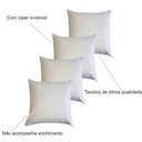 Ver imagem 2 de Kit 4 Capas para Almofada 45 Cm X 45 Cm - Casa Chick Suede Bege