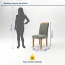 Ver imagem 4 de Conjunto de Mesa de Jantar 6 Lugares com Tampo de Vidro e MDF Cinamomo e Off White