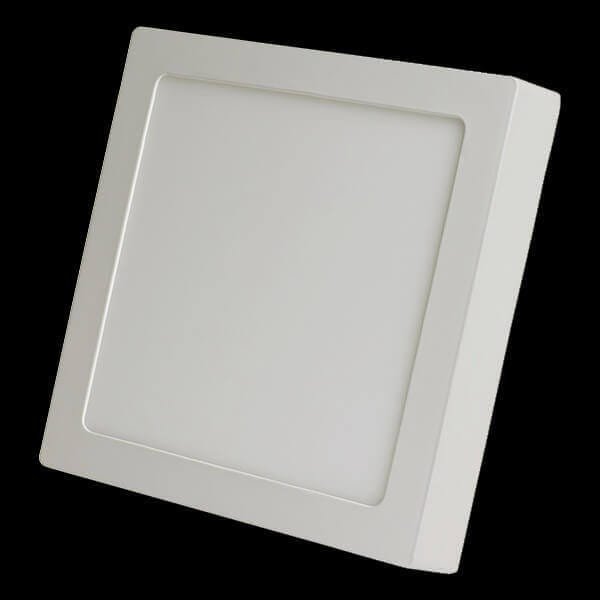 Plafon Sobrepor 18W Mini Luminária LED Quadrada 22,5cm Teto - Branco Quente (3000K) - 2