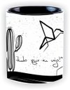 Ver imagem 3 de Caneca "Há flores em tudo que vejo" por Lu.Z 300ml, com alça e interior preto