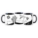 Ver imagem 1 de Caneca "Há flores em tudo que vejo" por Lu.Z 300ml, com alça e interior preto