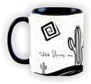Ver imagem 2 de Caneca "Há flores em tudo que vejo" por Lu.Z 300ml, com alça e interior preto