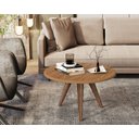 Ver imagem 5 de Mesa de Centro Lívia Sala Decorativa Redonda Tripé Pés Palito - Jm3:freijó