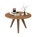 Ver imagem 2 de Mesa de Centro Lívia Sala Decorativa Redonda Tripé Pés Palito - Jm3:freijó