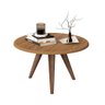 Mesa de Centro Lívia Sala Decorativa Redonda Tripé Pés Palito - Jm3:freijó - 1