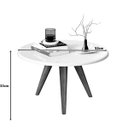 Ver imagem 3 de Mesa de Centro Lívia Sala Decorativa Redonda Tripé Pés Palito - Jm3:freijó