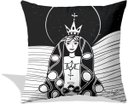 Ver imagem 1 de Almofada Nossa Senhora Aparecida (Cidinha) por Lu.Z 48x48cm preta e branca