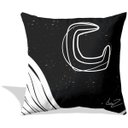 Ver imagem 1 de Almofada Lua por Lu.Z 48x48cm preta e branca