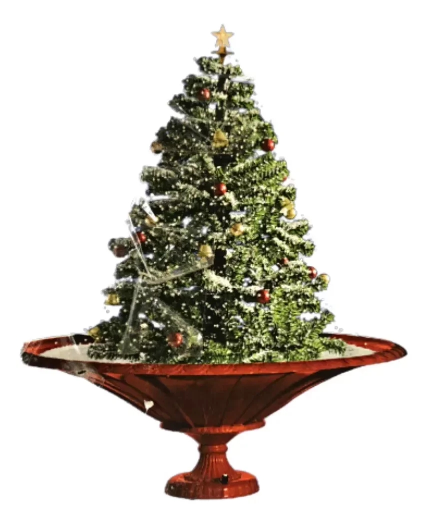 Árvore De Natal Musical Efeito Neve E Led Luxo 75x65 - 2