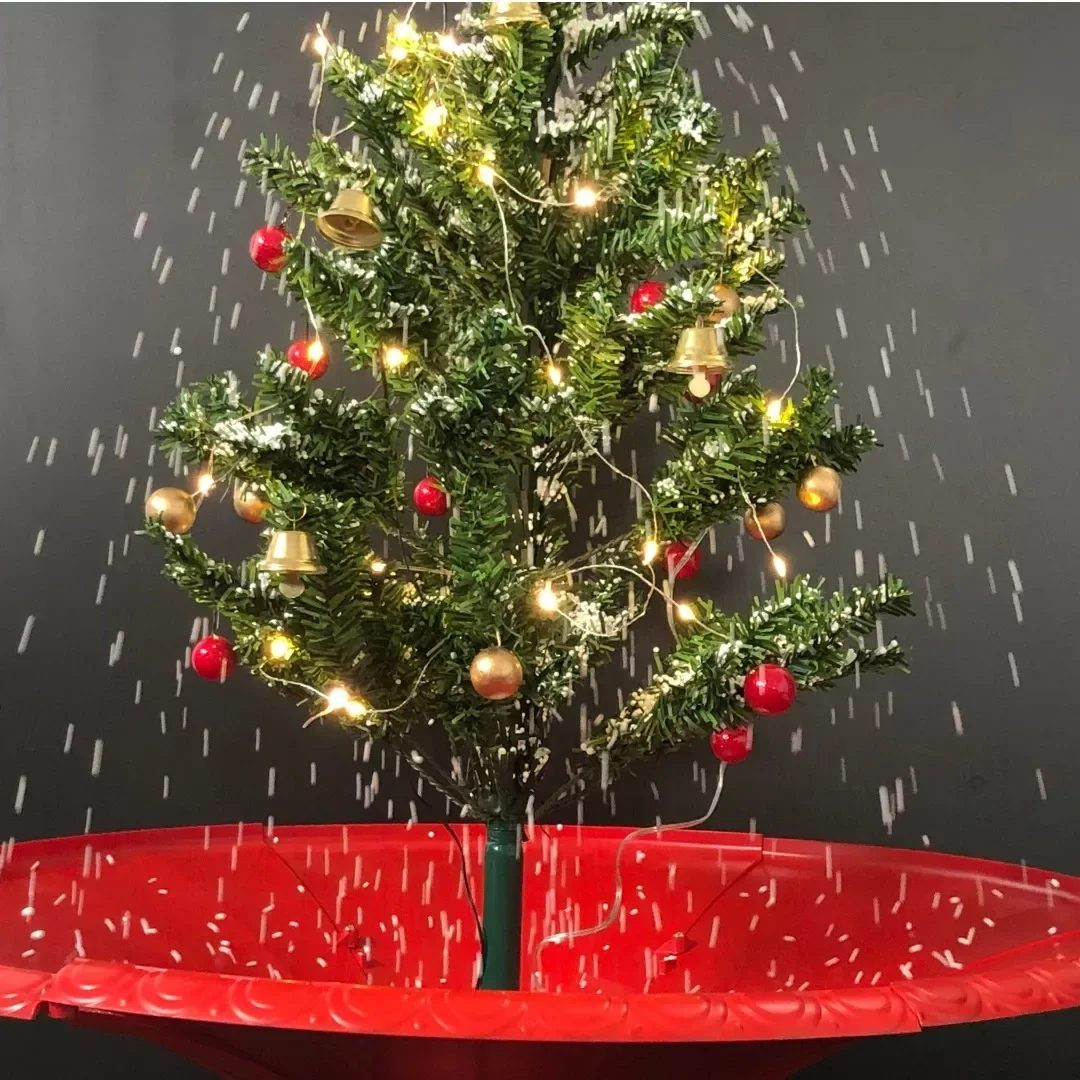 Árvore De Natal Musical Efeito Neve E Led Luxo 75x65 - 4