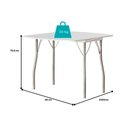 Ver imagem 7 de Conjunto Mesa Sala Jantar Dobrável e 2 Banquetas 105 Prata Branco Prata Preto Carraro